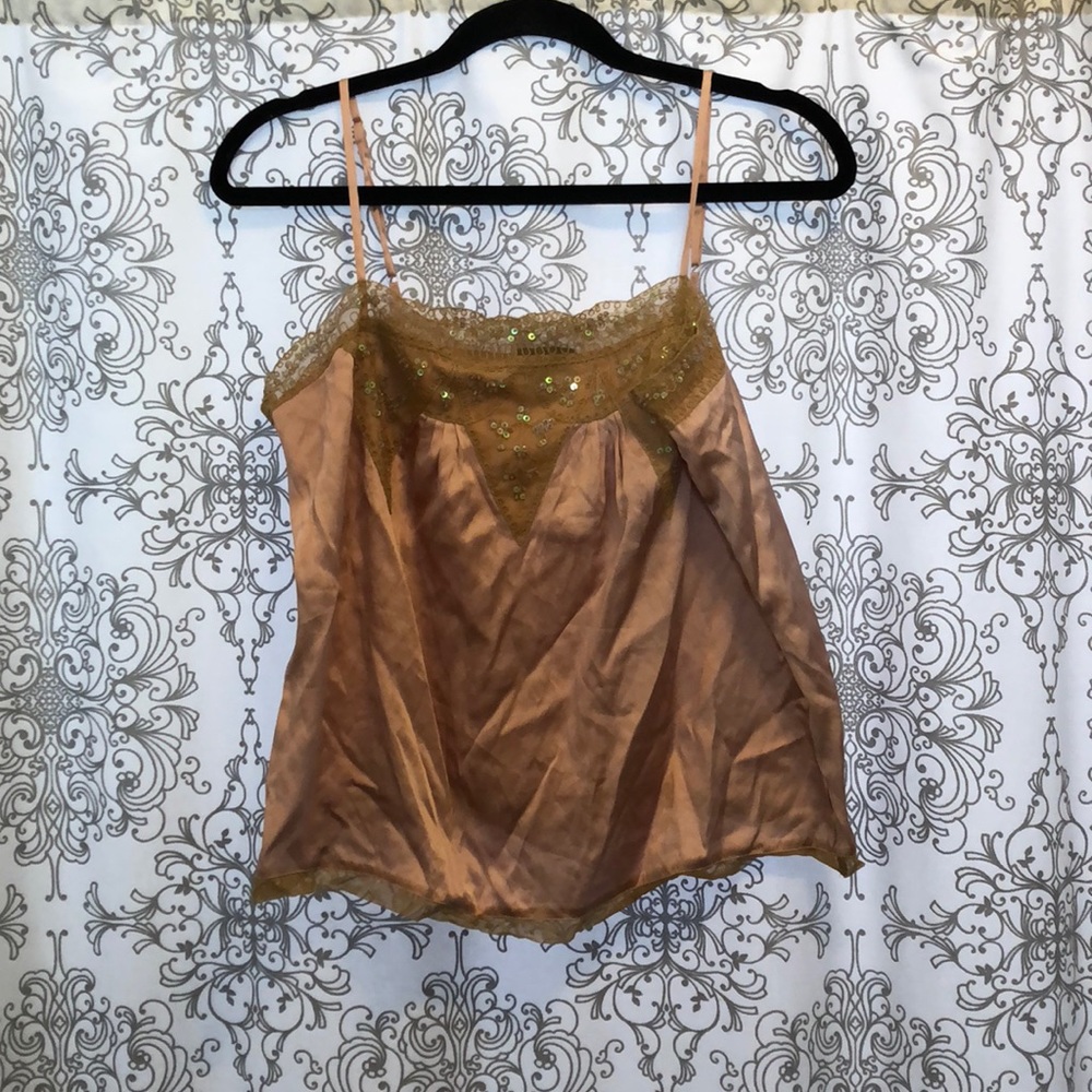 Blush Pink colored sparkly camisole
